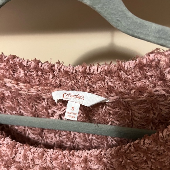 Fuzzy Pink Textured Sweater - Picture 5 of 5